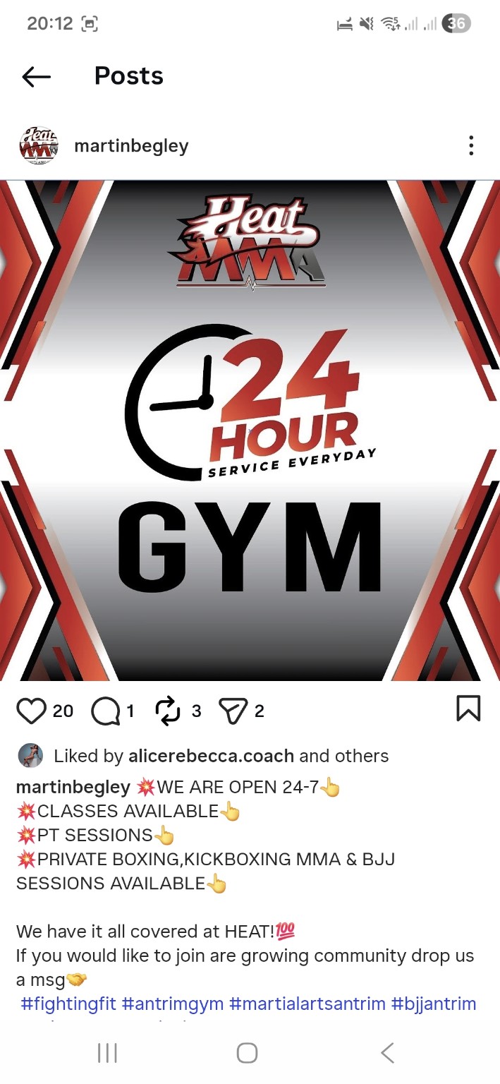 Heat MMA 24 hour gym